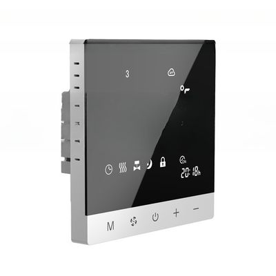 RS485 モッドバス AI 音声タッチスクリーン ファンコイルユニットの温度調節器 86mm*86mm*10.5mm