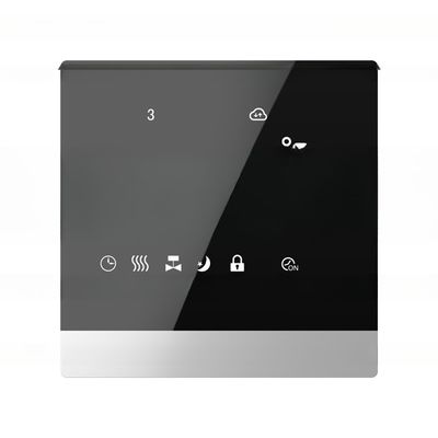 RS485 モッドバス AI 音声タッチスクリーン ファンコイルユニットの温度調節器 86mm*86mm*10.5mm