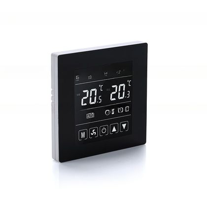 白色LCD 部屋温かいタッチ デジタルスクリーン付き温度調節器 5 1 1 プログラム可能なKNX対応