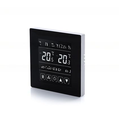 白色LCD 部屋温かいタッチ デジタルスクリーン付き温度調節器 5 1 1 プログラム可能なKNX対応