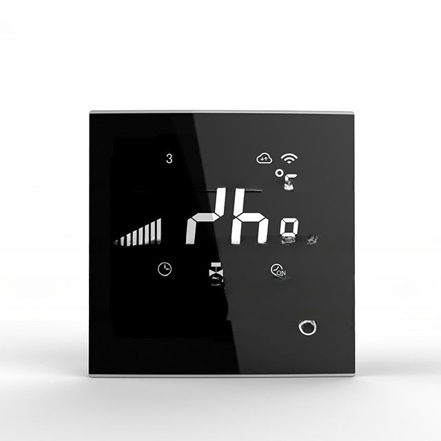 24VAC/110VAC/220VAC ボイラーシステムのためのブラックタッチスクリーン Tuya APP スマートサーモスタット